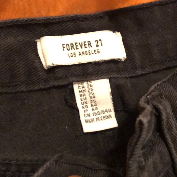 Forever 21 Black Distressed Shorts - Picture 2 of 2